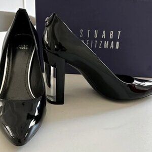 Stuart Weitzman Logopower Pump w/ clear heels